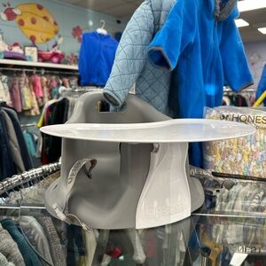 Gray Baby Floor Seat with Tray